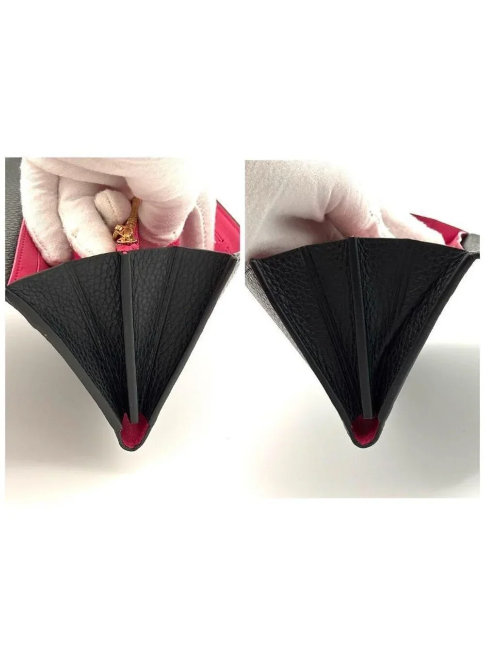 Louis Vuitton Wallet Portefeuille Capucines Black Pink